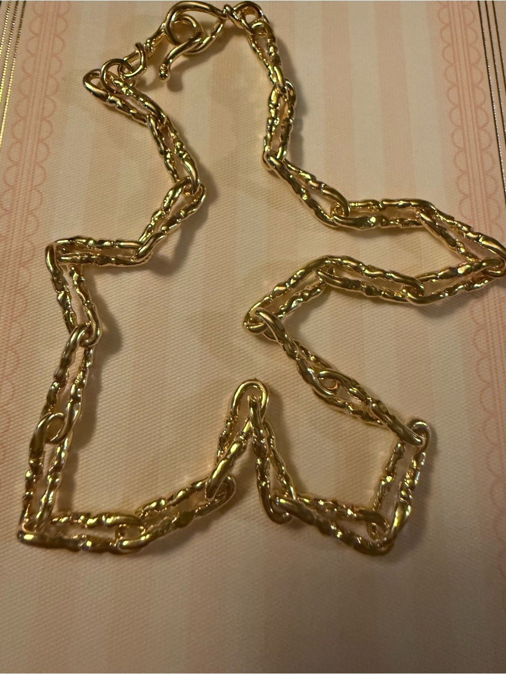 Alexis Bittar Brut Gold Twisted Link Necklace - Picture 3 of 4